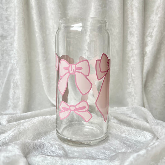 20oz Coquette Ribbons Glass