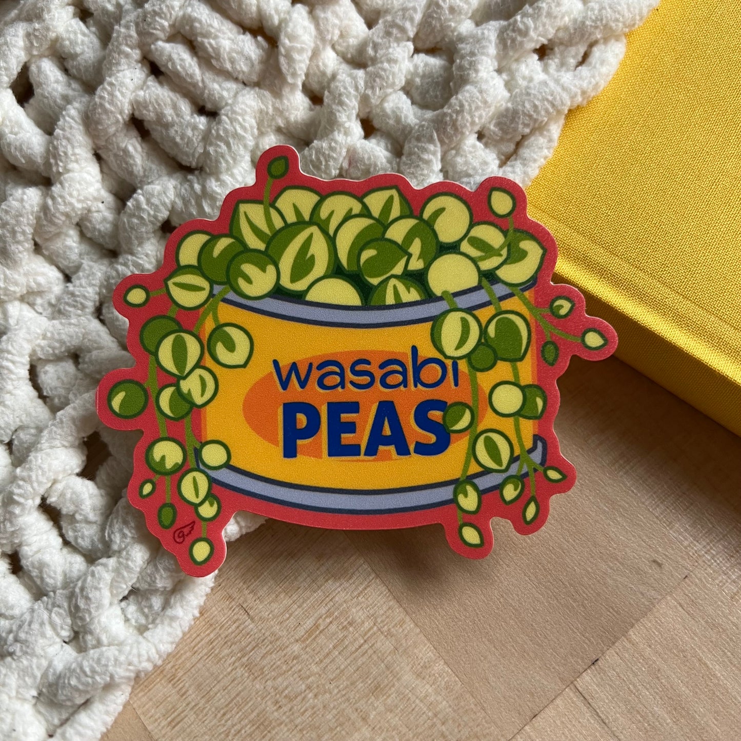 Wasabi Peas Vinyl Sticker