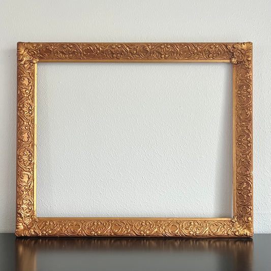 16x19" Vintage Deep Gold Ornate Frame