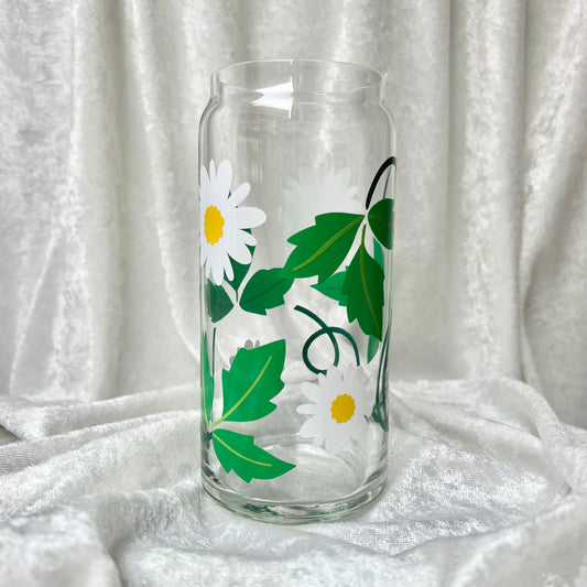 20oz Poison Ivy & Daisies Glass