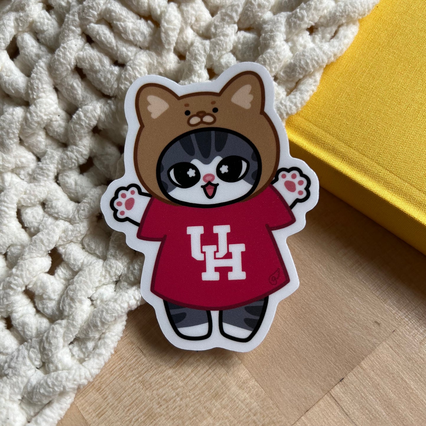 UH Cougar Shasta Cat Vinyl Sticker