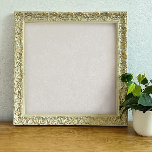 18x18" Gold-Accented Cream Frame