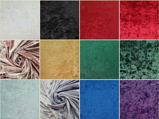 Solid Color Crushed Velvet Fabrics