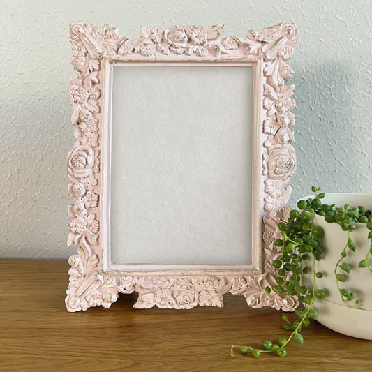 5X7" Pastel Pink Floral Frame
