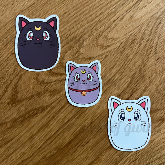 Moon Kitties waterproof vinyl stickers
