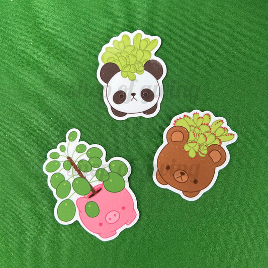 Cute Plants waterproof vinyl stickers