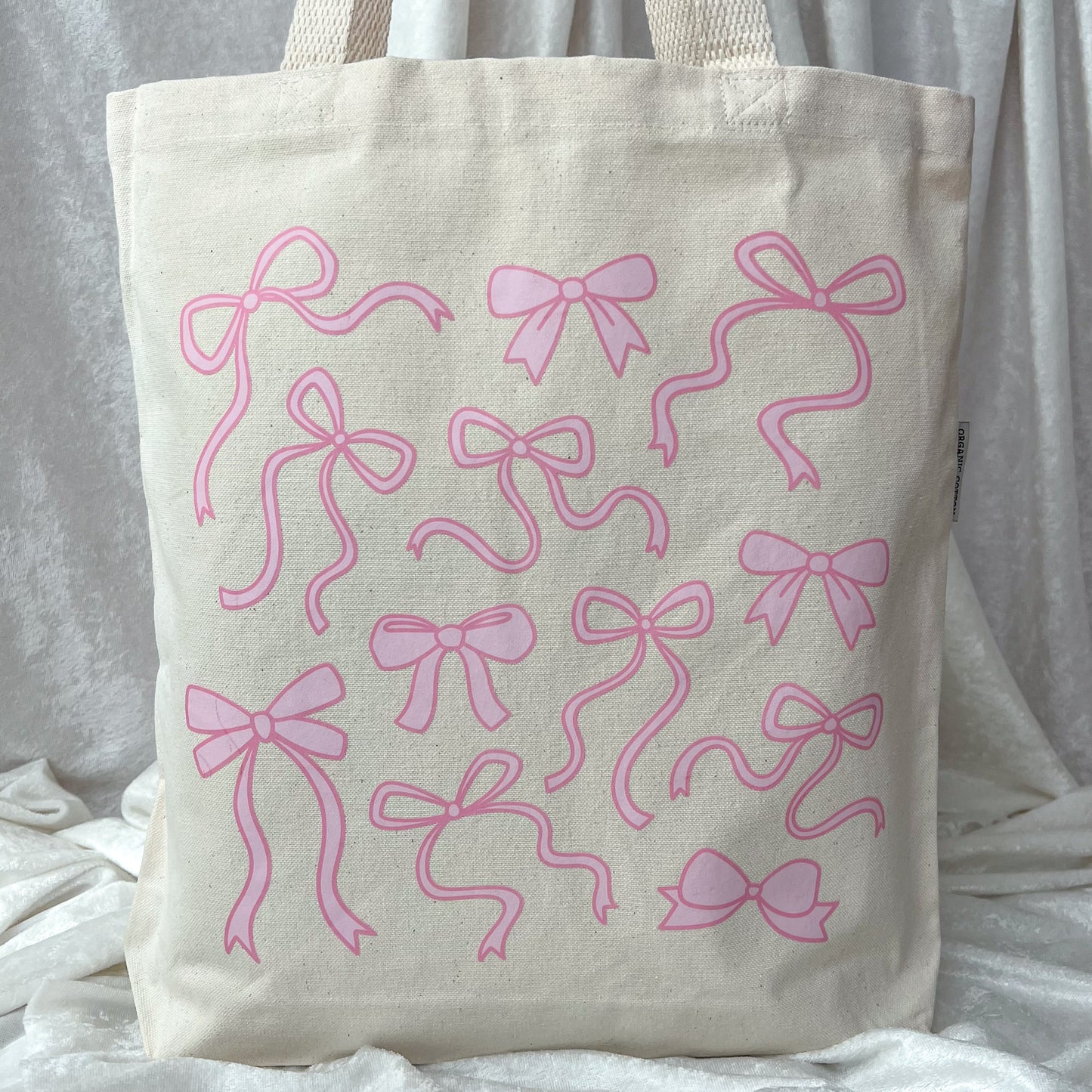 Pink Ribbons and Bows Tote Bag