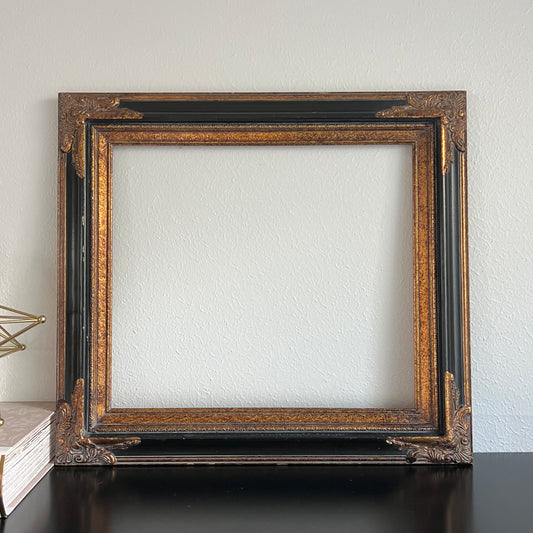 14x16" Vintage Black and Brass Frame