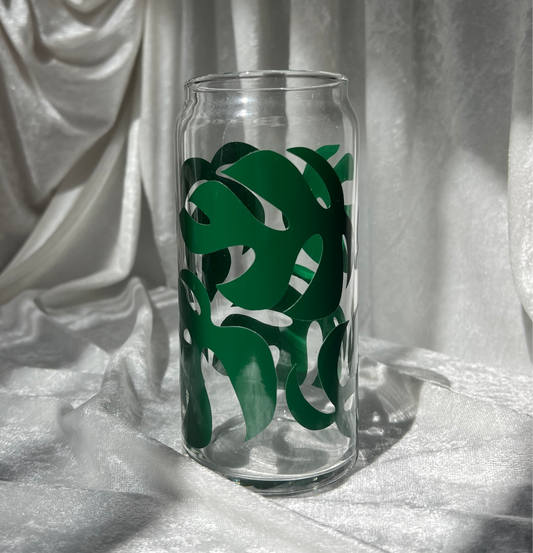 20oz Baby Monstera Drinking Glass