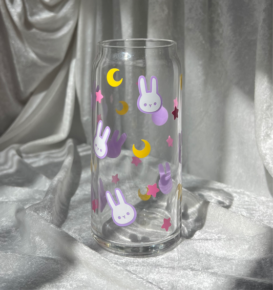 20oz Pastel Bunny Drinking Glass