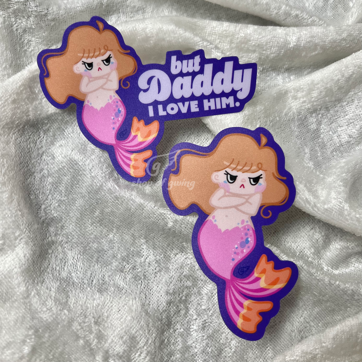 The Angry Mermaid Vinyl Sticker