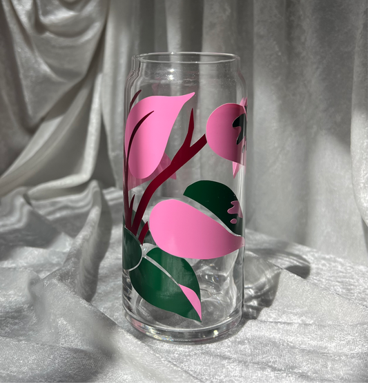 20oz Pink Princess Drinking Glass